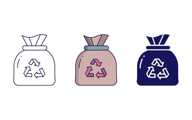 Reciclar icono de vector de basura