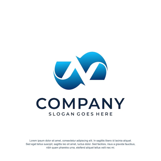 reciclar logo inicial n premium vector