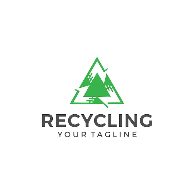 Reciclar logo o icono plantilla vector diseño ilustración