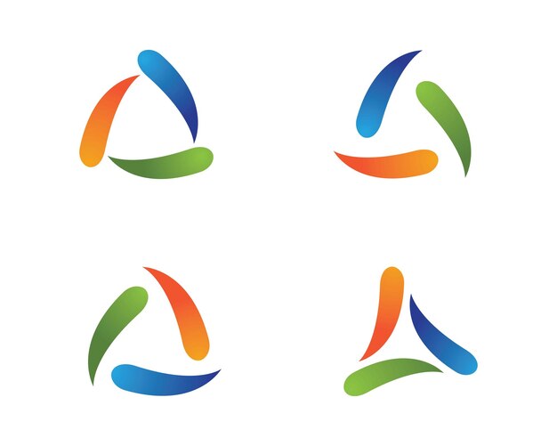Reciclar logotipos de hoja verde ecología naturaleza elemento vector icono