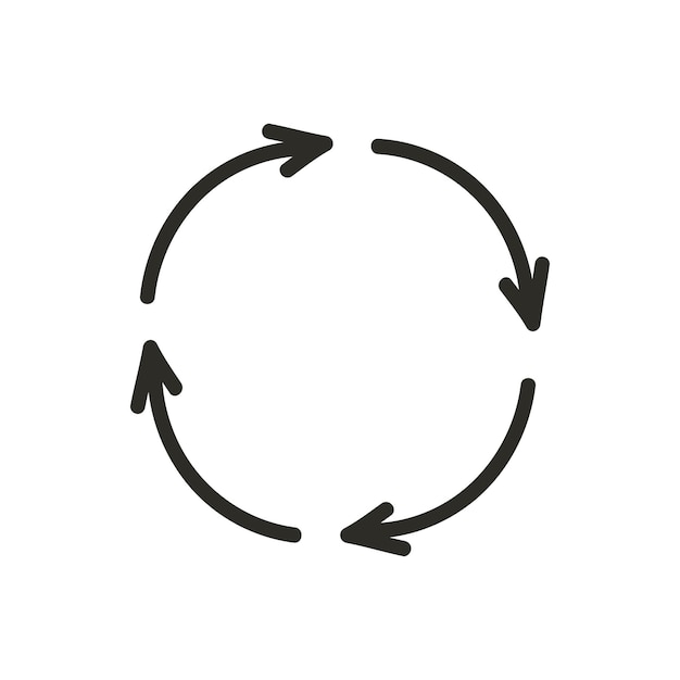 Reciclar vector símbolo mano dibujar estilo