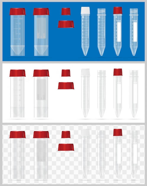 Vector recipientes estériles para análisis.