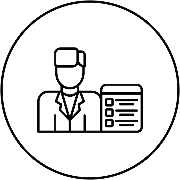 Reclutador Imagen vectorial de icono masculino Se puede utilizar para la Agencia de Reclutación