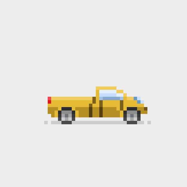 recoger el coche en estilo pixel art