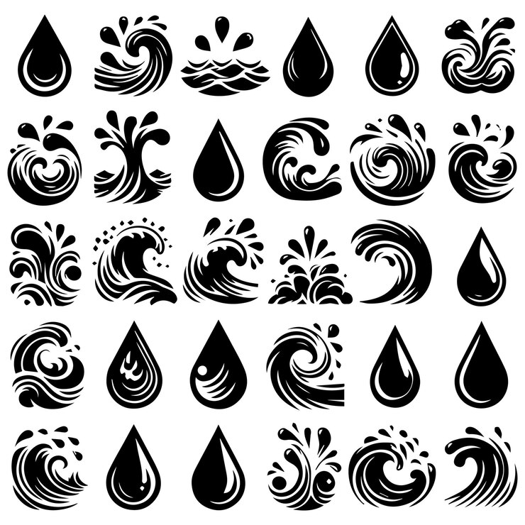 recogida vectorial de gotas de agua