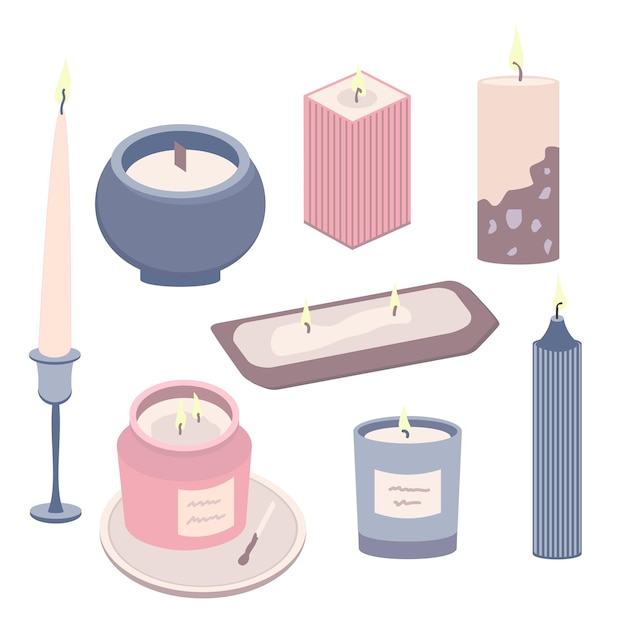 Vector recogida de velas