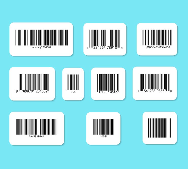 Vector recolección de códigos qr y códigos de barras para la representación de datos