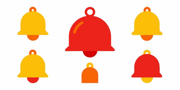 Recolección de la notificación de Bell en fondo blanco