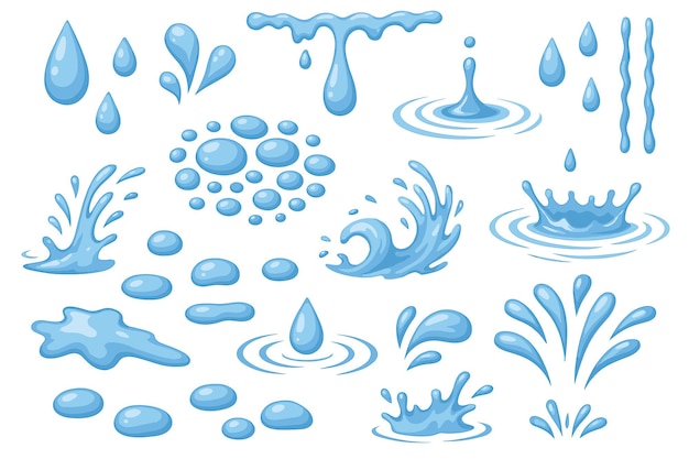 Recolección del vector de salpicaduras y gotas de agua