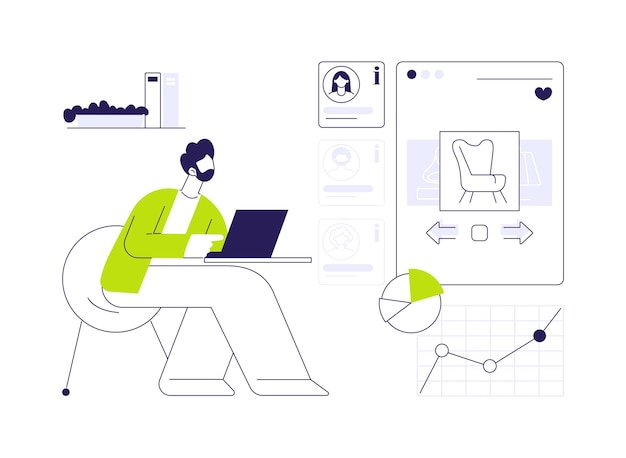 Recomendaciones de contenido ilustración vectorial de conceptos abstractos
