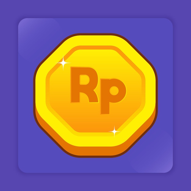 Recompensas de monedas de oro Rupias activos vectoriales para juegos