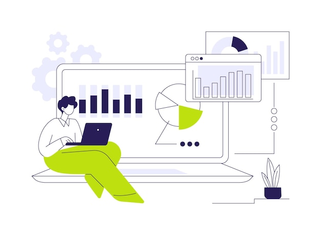 Recopilación de datos comerciales concepto abstracto ilustración vectorial