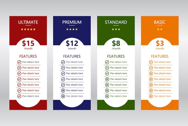 Recopilación de listas de precios simples