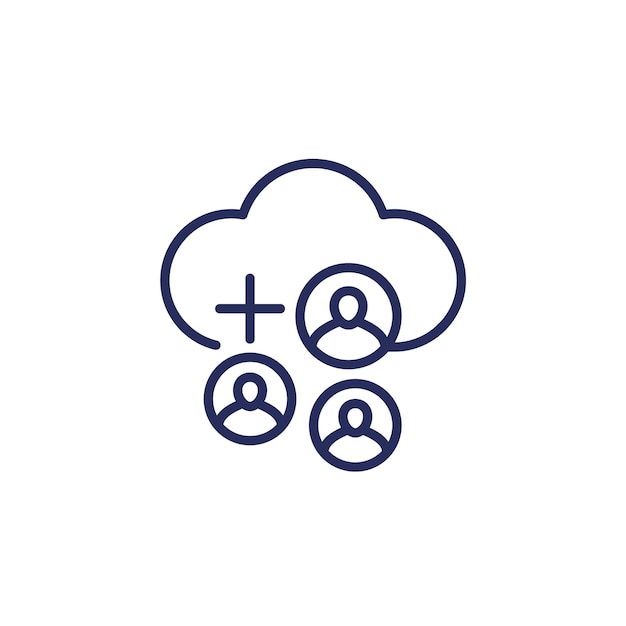 Recopilar datos de usuario en el icono de la línea de la nube