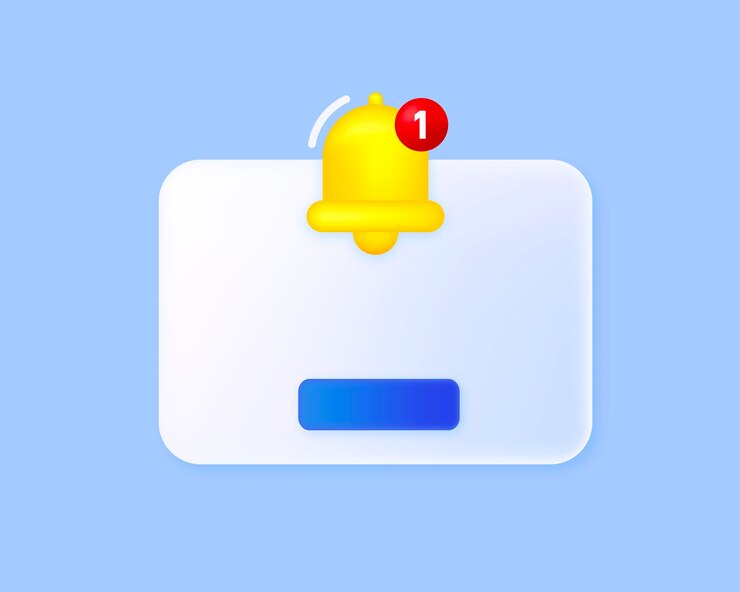 Vector recordatorio en diseño 3d página de notificaciones recordatorio de eventos de planificación empresarial y calendario alerta