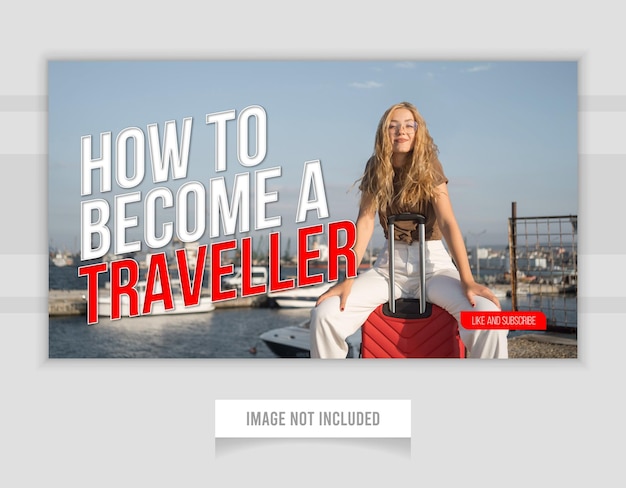 Recorrido turístico, diseño de miniaturas de youtube, servicio de marketing de turismo de hotel, banner web en miniatura de vídeo