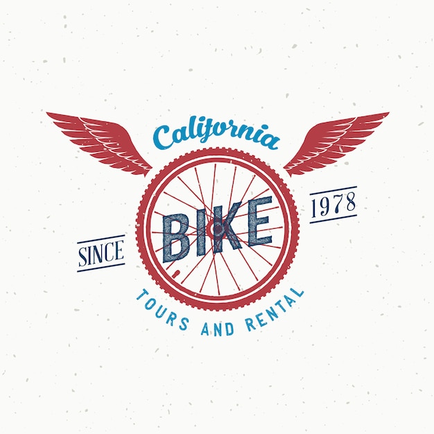 Recorridos en bicicleta retro y diseño de etiquetas o logotipos de alquiler