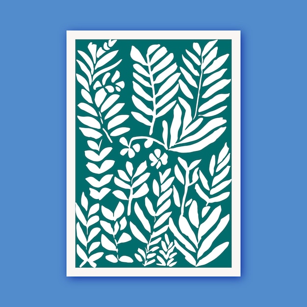 Recortes modernos Formas botánicas Estilo Matisse Arte vectorial floral minimalista