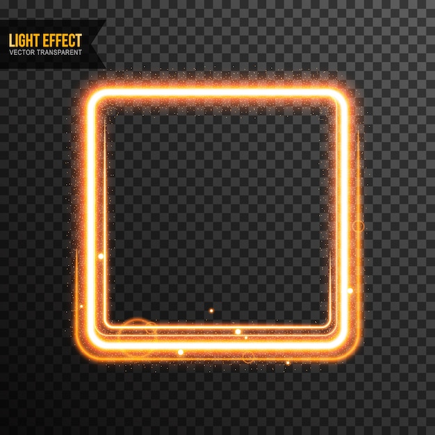 Rectángulo de efecto luminoso Vector transparente