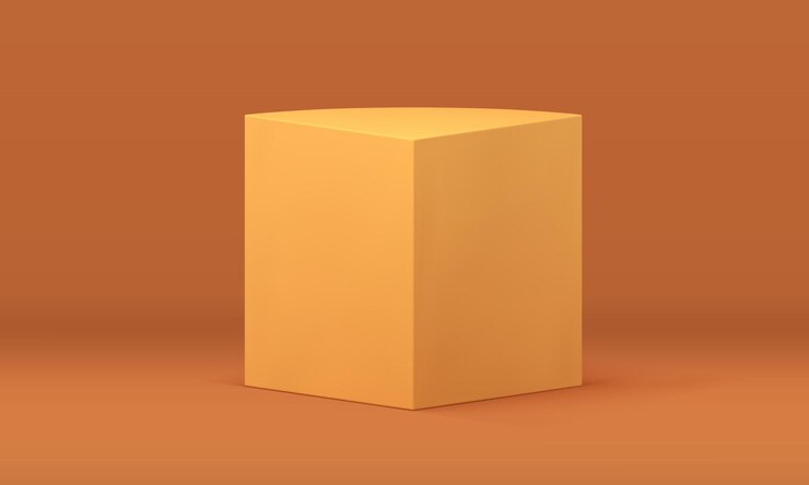 Vector rectángulo de escenario 3d forma geométrica estudio minimalista fondo podio vitrina vector realista