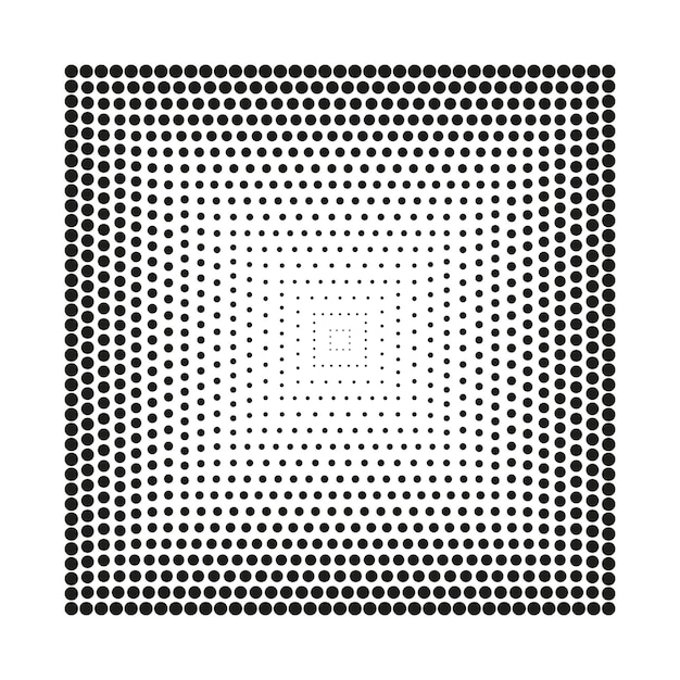 Vector rectángulos de medio tono patrón de puntos de medio tono puntos geométricos de medio tono vectoriales