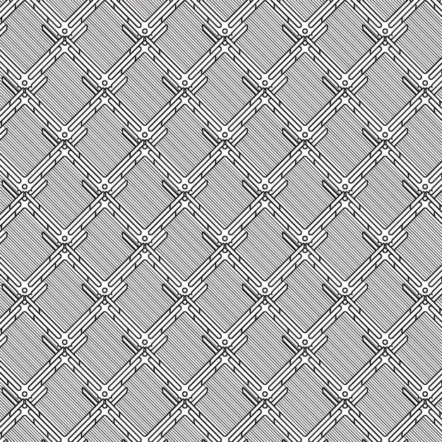 Recurso de diseño de fondo con patrones geométricos negros sin costuras