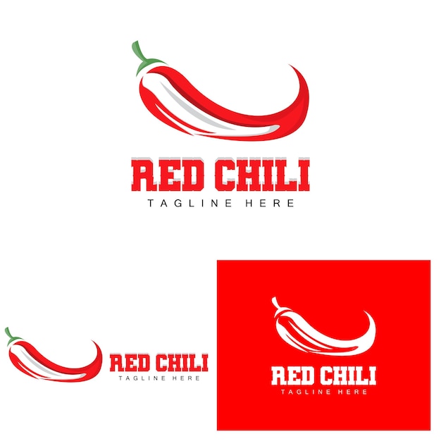 Red Chili Logo Hot Chili Peppers Vector Chili Garden House Ilustración Empresa Producto Marca Ilustración