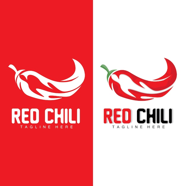 Red Chili Logo Hot Chili Peppers Vector Chili Garden House Ilustración Empresa Producto Marca Ilustración