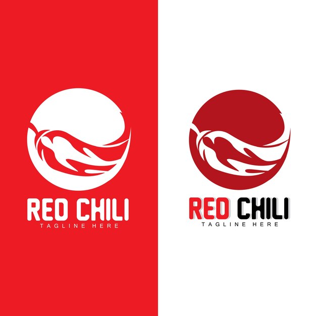 Red chili logo hot chili peppers vector chili garden house ilustración empresa producto marca ilustración