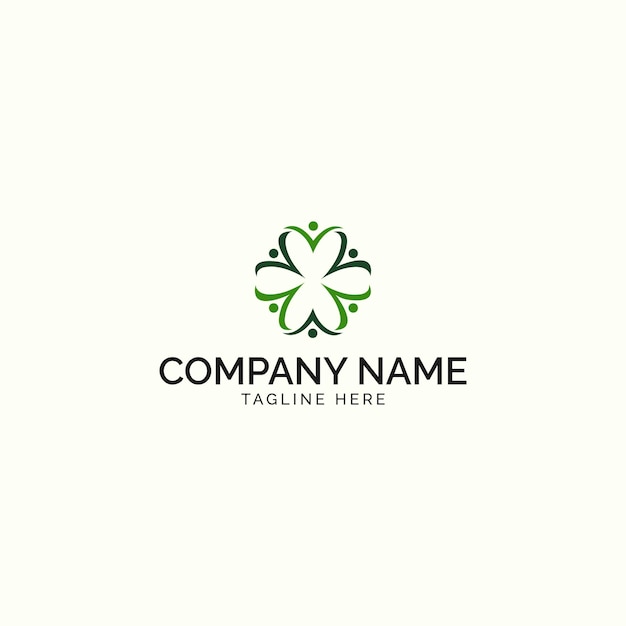 red comunitaria y plantilla de logotipo social