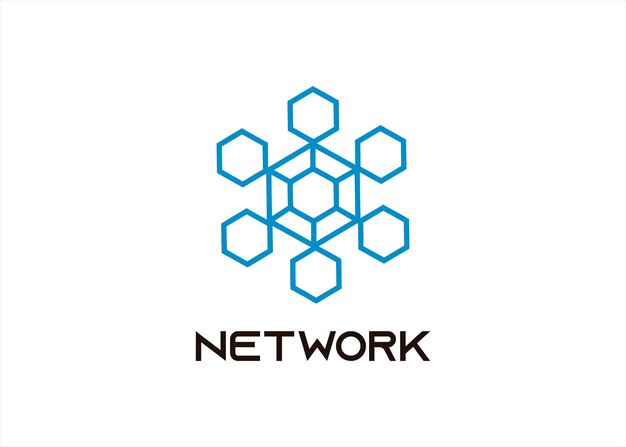 red de diseño de logotipo de tecnología, datos, símbolo de conexión