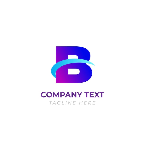 La red en forma de B es azul de negocio, un logotipo único y memorable para las empresas.
