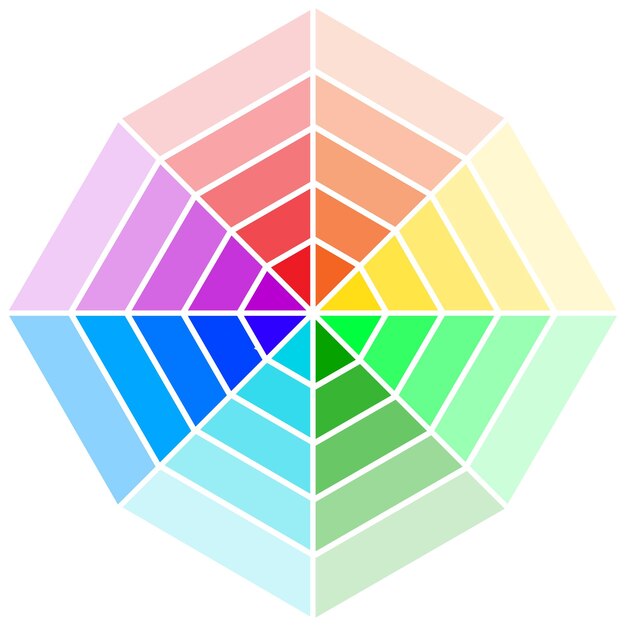 Red gráfica de colores. Plantilla de gráfico de negocios. elemento de diseño ilustración vectorial