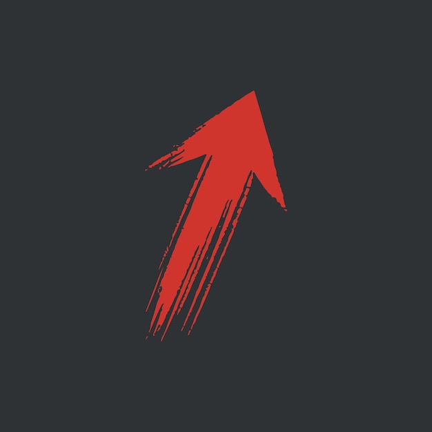 Red Grunge Arrow Vector Perfecto para resaltar y enfatizar en los diseños