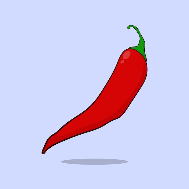 Red Hot Chili Vector Ilustración Red Chili Vegetable Icon Vector de ingredientes Pimientos de chile rojo cocinero