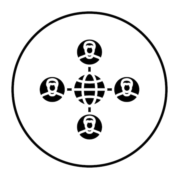 Red con icono vectorial de personas Se puede utilizar para el conjunto de iconos de negocios basados en el hogar
