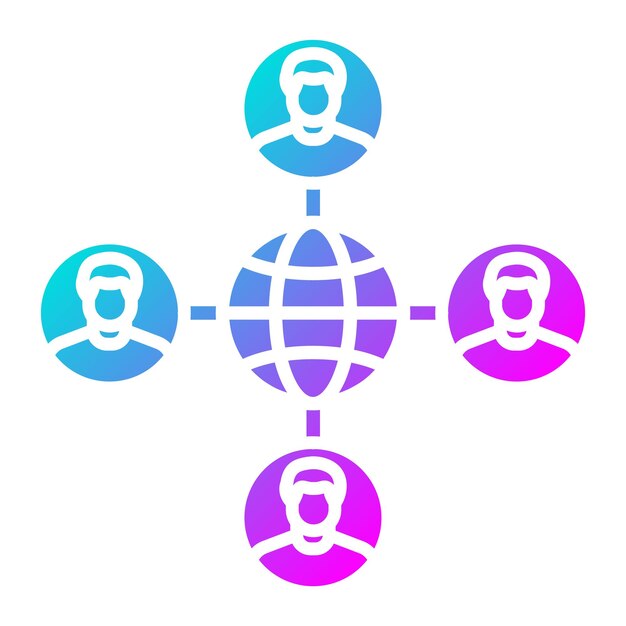 Red con icono vectorial de personas Se puede utilizar para el conjunto de iconos de negocios basados en el hogar