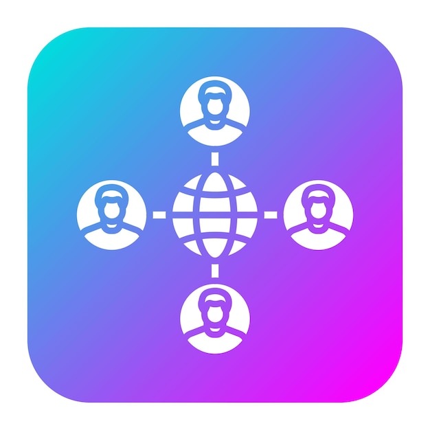 Red con icono vectorial de personas Se puede utilizar para el conjunto de iconos de negocios basados en el hogar