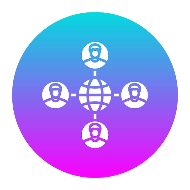 Red con icono vectorial de personas Se puede utilizar para el conjunto de iconos de negocios basados en el hogar