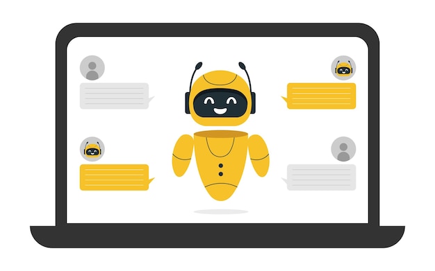 Red neuronal de chatbots Servidores de IA y tecnología de robots Character chatbot ai lindo
