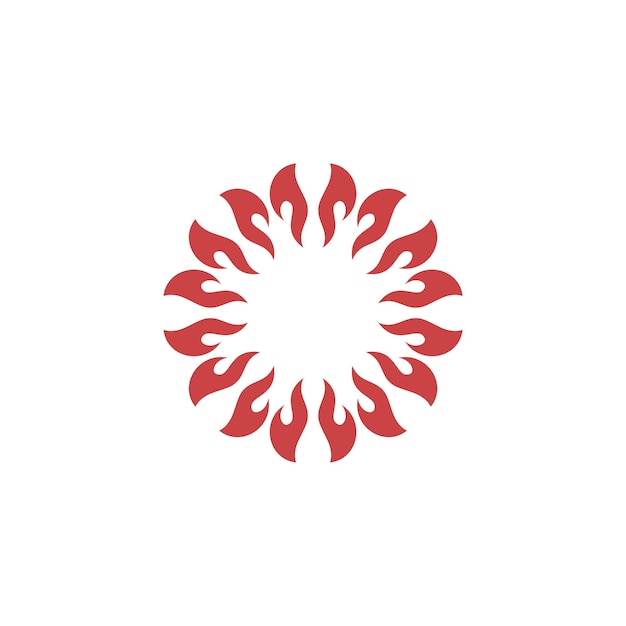 Red Ornamental Spa Flower Logo Template Ilustración Diseño Vector EPS 10