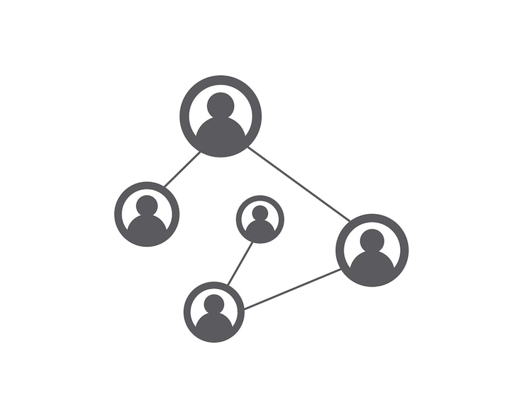 Vector red de personas e icono social