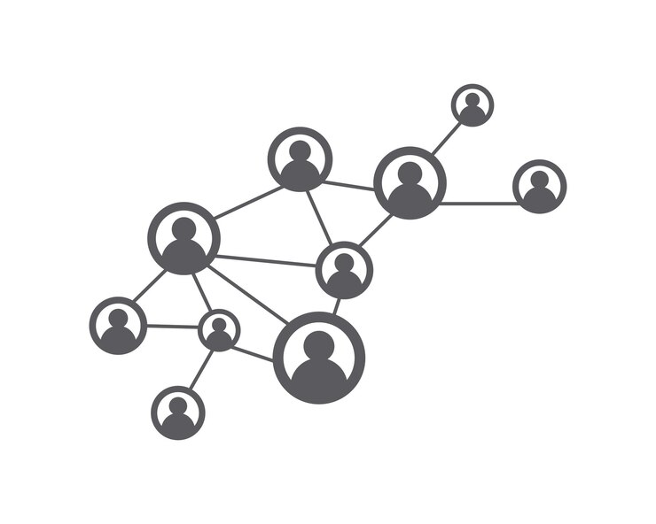 Vector red de personas e icono social