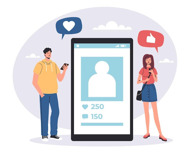 La red de personas de teléfonos en las redes sociales como el concepto de comunidad de seguimiento