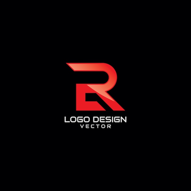 Red R Symbol Logo Design