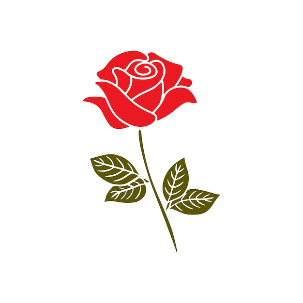 Red Rose Silhouette