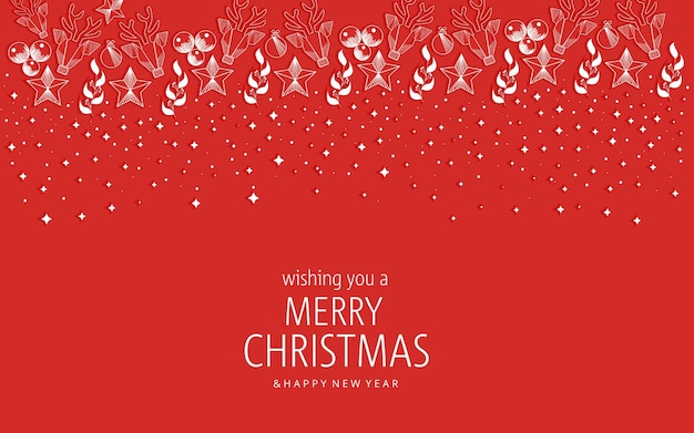 Red Wish Card de Navidad