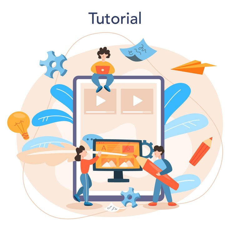 Vector redactor servicio o plataforma en línea idea de escribir textos creatividad y promoción creación de contenido valioso tutorial en línea vector ilustración plana