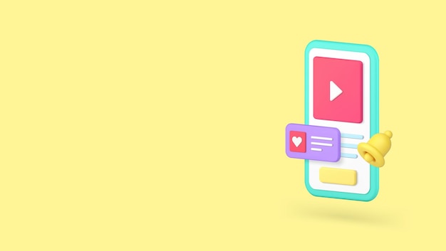 Redes sociales contenido alerta comentario seguir aplicación de teléfono inteligente banner copia espacio vector