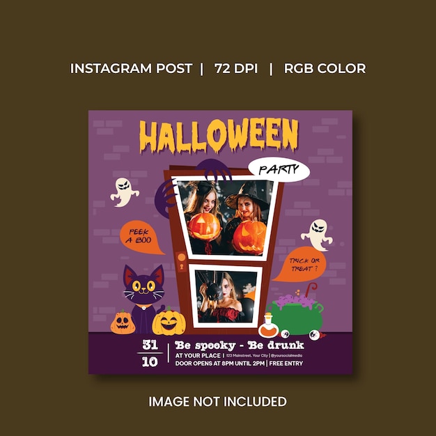 Vector redes sociales para la fiesta de halloween